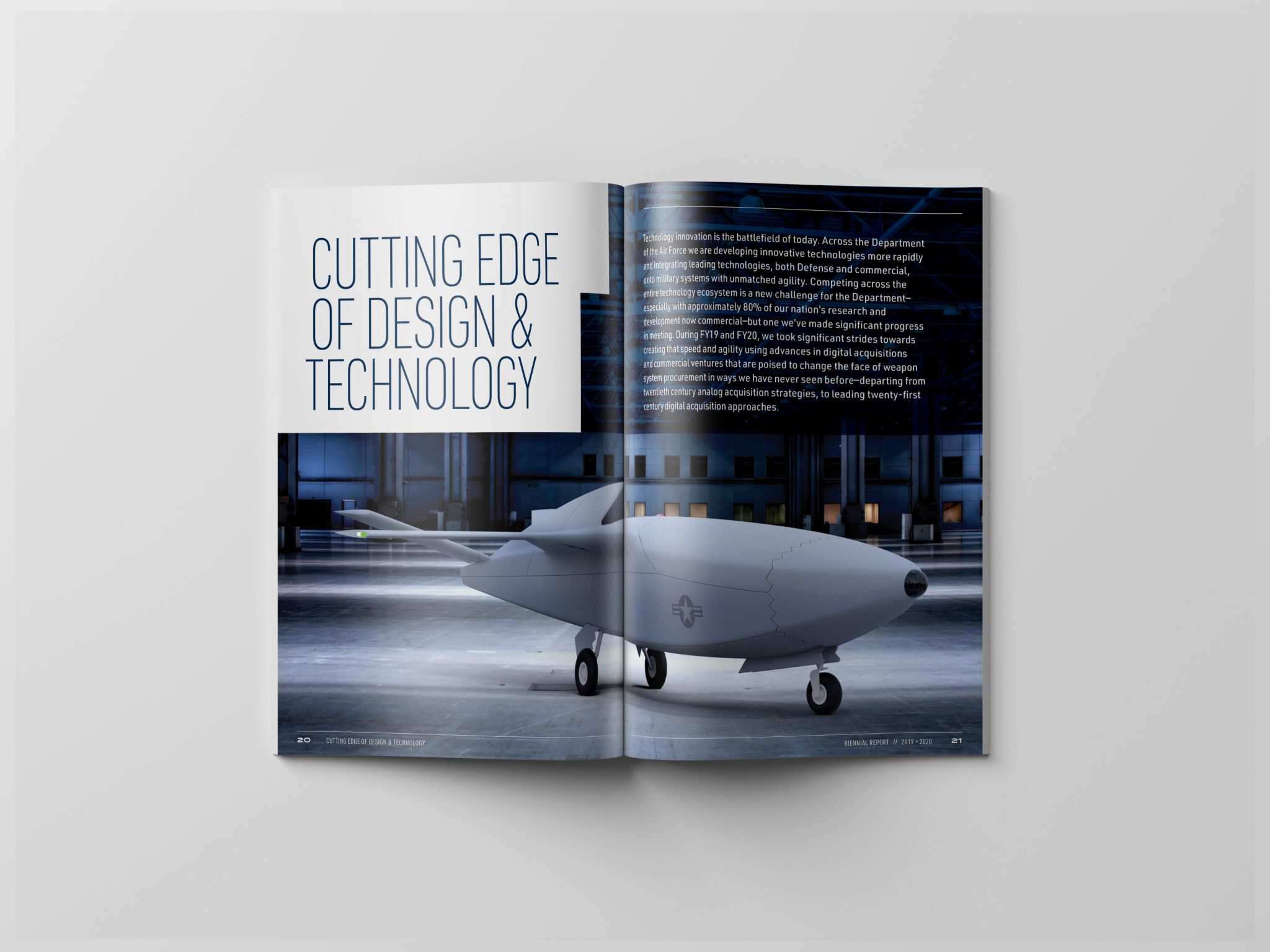 Department of the Air Force Acquisition Biennial Report, designed by A+S Ideas Studio